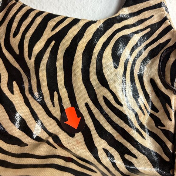 Kate Spade Mini Bag black brown Zebra animal Purse should pouchette small patent - Picture 10 of 14